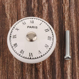 10Pcs Round Black and White Ceramic Cabinet Knobs for Home Feruniture