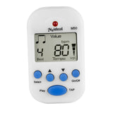 Maxbell Mini Digital Metronome Beat Tempo Electronic Metronome for Violin Drum Piano White
