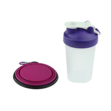 Maxbell Maxbell Portable 2 in 1 Dog Mug and Food Container with Collapsible Dog Bowl  purple
