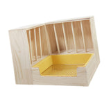 Maxbell 2 in 1 Rabbit Hay Feeder Box Hay Feeder with Litter Pan for Bunny Guinea Pig Rack pan set
