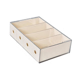 Maxbell Glasses Storage Box for Women Men Tabletop 4 Grids Sunglasses Organizer Case Cream Yellow