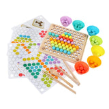 Maxbell Maxbell Wooden Clip Beads Game Board Set Early Educational Developmental Toys