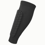 Soccer Shin Guards Football Leg Sleeves for Teens Adult Softball Volleyball black L