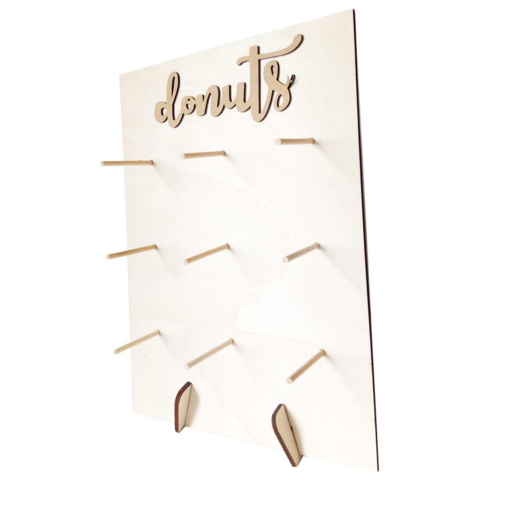 Maxbell Maxbell Wooden Donut Wall Stand Donut Party Decoration Doughnut Holder