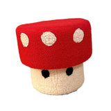 Maxbell Foot Stool Modern Nonslip Ornament Footstool for Living Room Under Desk Dorm Red