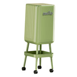 Maxbell Press Type Trash Can with Wheels Waste Paper Bucket for Bedroom Kitchen Home Green