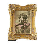 Maxbell Vintage Picture Frame Retro Floral Design Home Decor for Office Library Home