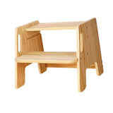 Maxbell Wooden Step Stool Nonslip Brushing Training Stool Washing Shower Stool