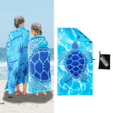 Maxbell Turtle Printed Beach Towel Stylish Bath Towel for Outdoor Travel Summer