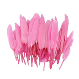 Maxbell 50pcs Dyed Goose Feather Jewelry Decor Headgear DIY Crafts 4-6inch Pink - Aladdin Shoppers