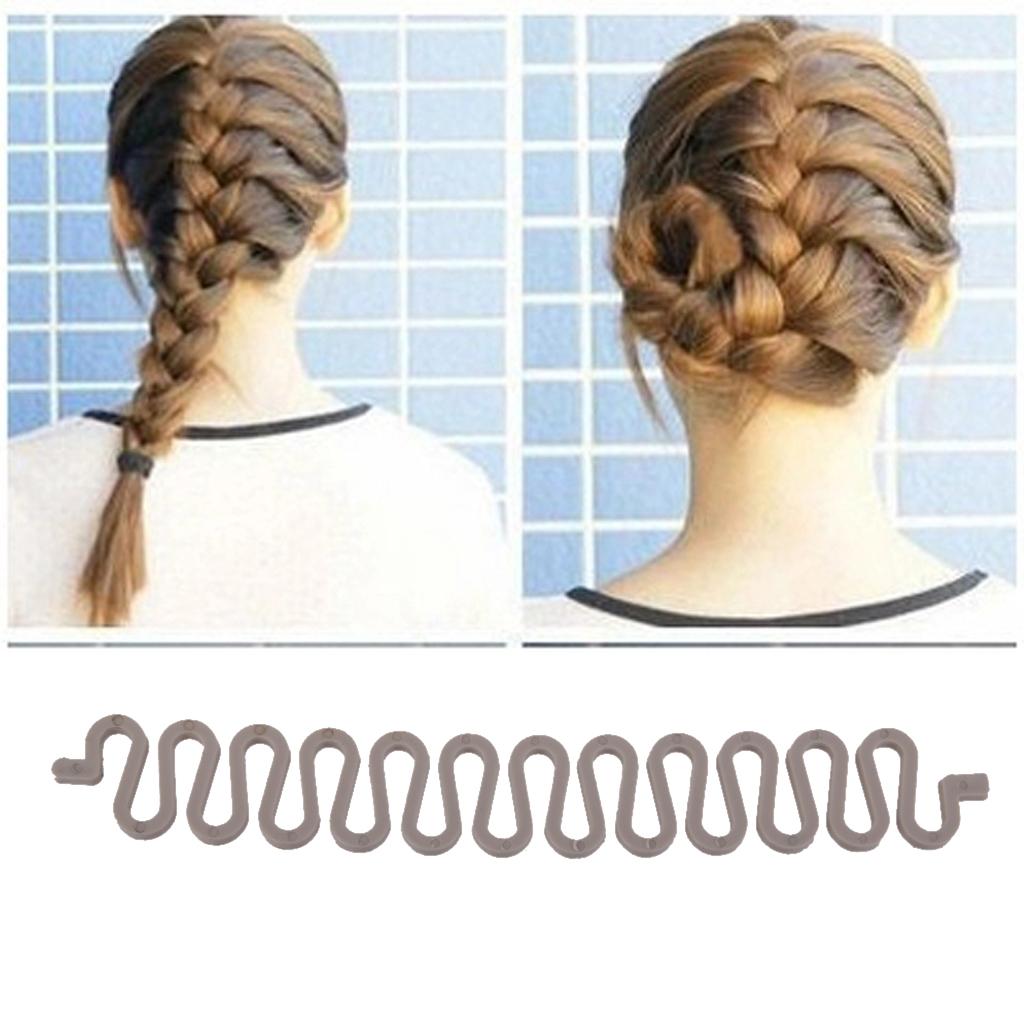 Maxbell Maxbell Womens Centipede Braid Twist Hair Braider DIY Hair Styling Tool Grey