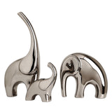 Maxbell Maxbell 3 Pieces Family Elephants Figurines Ceramic Statue for Bedroom Cabinet Office