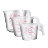 Maxbell 3 Pieces Measuring Cup Set Portable Food Grade with Scale for Home Oil Flour