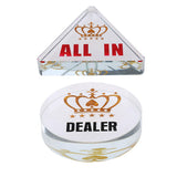 Maxbell Acrylic All-in Poker Dealer Chip Card Protector Bounty Tournament Coin Gifts