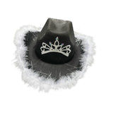 Maxbell Cowgirl Hat Western Cowboy Hat for Costumes Music Festival Concerts Birthday Black