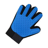 Maxbell Dog Grooming Glove Right Hand Reusable Massage Mitt for Washing Cat Cleaning Blue