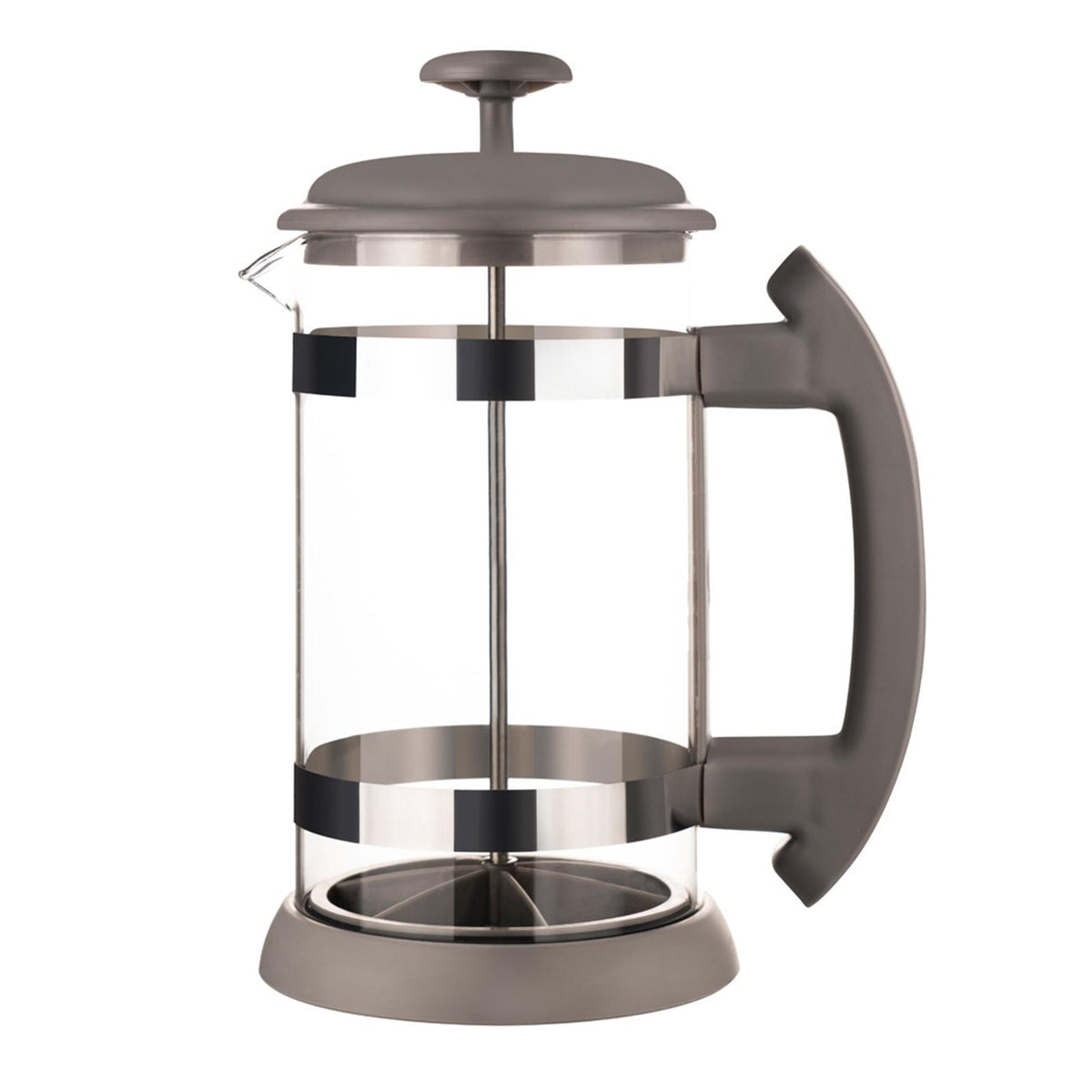 Maxbell French Press Coffee Maker Heat Resistant Borosilicate Glass Office Home Gray