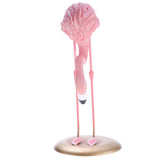 Maxbell 2pcs Resin Flamingo Figurine Miniature Sculpture Glass Stand Table Ornament