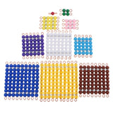 Maxbell Maxbell Baby Toys Montessori Math Mathematics Materials Toys Colorful Beads Stair Teaching Square 1 to 10 Kids Kindergarten Teaching Aids