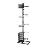 Maxbell Basketball Storage Rack Volleyball Stand Holder Living Room 7 Tier Ball Rack