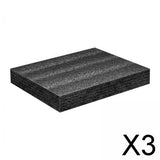 Maxbell 3xCuttable Foam Insert Drawer Foam Liner for Toolbox Camera Storage and Crafts 30cmx20cmx1cm