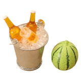 Maxbell 1:12 Beer Bottle Set Model Resin Drinks Decoration Accessories Architectural with watermelon