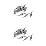Maxbell 20Pcs Copper Quick Sinker Fishing Swivels Rolling Barrel Swivels Tackle
