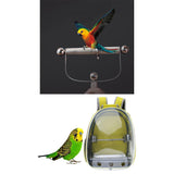 Bird Travel Carrier Kit,Parrot Backpack+Bird Stainless Steel Standing Frame