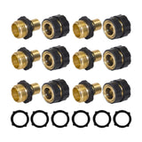 Maxbell Garden Hose Quick Connector 3/4 inch Quick Release Lawn Yard Male and Female 6 Sets