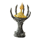 Maxbell Incense Burner Spooky Desktop Tabletop Decoration for Farmhouse Office Party Silver Black