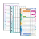 Maxbell 6 Ring Loose Leaf Lined Paper Binder Planner Insert Students A6 Refill Paper