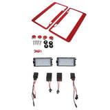 Maxbell 2x LED License Number Plate Light for Ibiza Leon +License Plate Frame Red