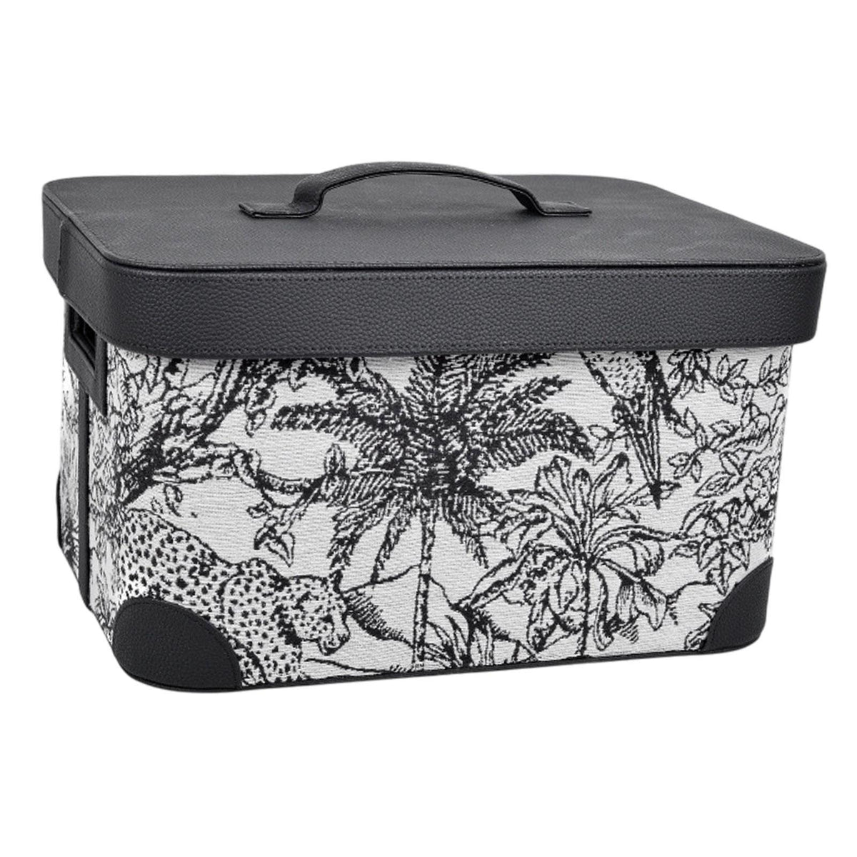 Maxbell Snack Bin PU Leather Rustic Decor Storage Organizer for Kitchen Bedroom Desk with pattern