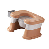 Maxbell Bathroom Squating Toilet Chair Compact Toilet Stool for Potty Bathroom Woman Khaki