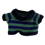 Maxbell Stuffed Animal Doll Knitted Pullover Fashion DIY Clothing Top for 15cm Dolls Green Stripes
