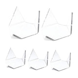 Maxbell 5x Acrylic Triangle Display Holder Small Collectibles for Bookshelf Tabletop 3.9x1.9cm
