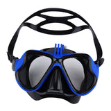 Maxbell Adult Scuba Diving Mask Camera Mount Swim Mask Free Diving Snorkeling Gear Blue