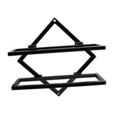 Maxbell Wall Mount Bottle Rack Metal Bottle Holder Stand for Apartment Household Bar Black No Cup Rack