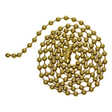 Maxbell 5x1Strand Brass Round Beads Ball Chain Connecor for Jewelry Making 28inch