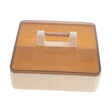 Maxbell Divided Serving Tray with Lid Dustproof for Chinese New Year Wedding Kitchen Cream 1 layer