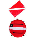 Maxbell Red Freediving Buoy with Diver Flag for Diving, Spearfishing, Snorkeling