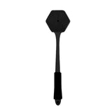 Maxbell Silicone Back Scrubber for Shower Double Sided for Men Women Non Slip Handle black