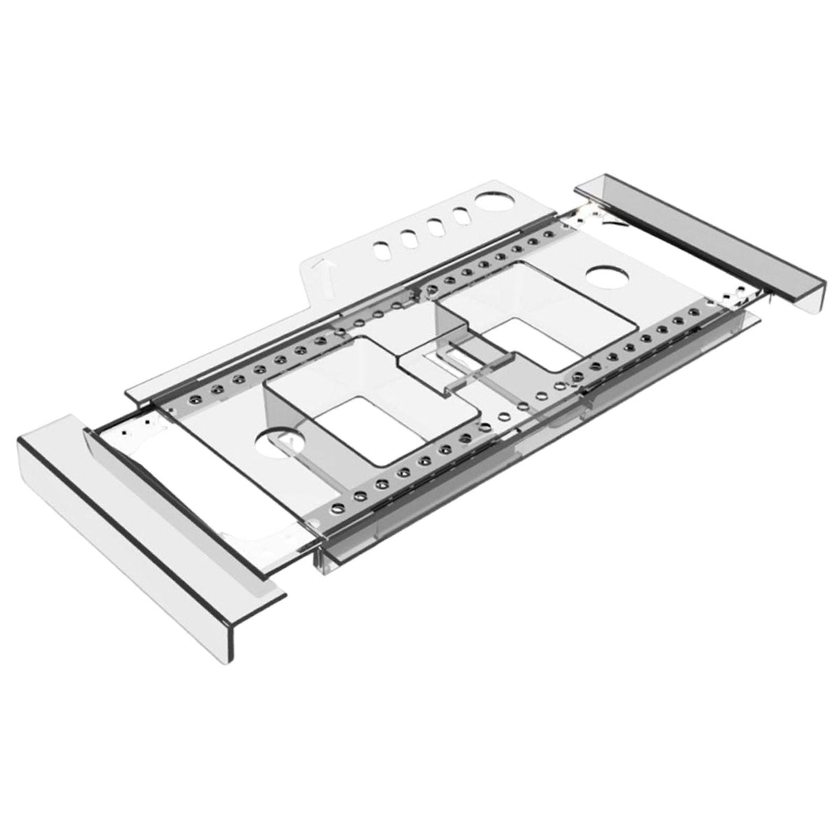 Fish Tank Storage Rack Practical Premium Easy to Install Fish Tank Organizer Gray