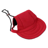 Maxbell Maxbell Small Pet Dog Cat Kitten Baseball Hat Neck Strap Cap Sunbonnet S Red