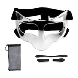 Maxbell Nose Guard for Broken Nose, Basketball Face Mask for Basketball Soccer Teens Clear Black