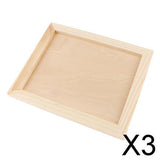 Maxbell 3xnatural wooden photo frame picture frame art frame desktop display  23x19cm