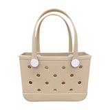 Maxbell Beach Tote Bag Portable for Women Beach Basket Bag for Beach Travel Swimming Khaki