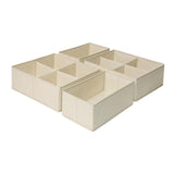 Maxbell 4x Underwear Socks Storage Boxes Drawer Organizer for Underwear Bra Lingerie height 13cm beige