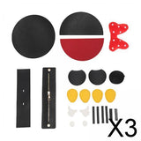 Maxbell 3xDIY PU Leather Bag Making Kit Handmade for Beginners Crafts DIY Shoulder Bag With Bow
