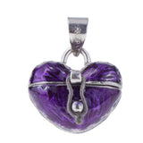 Maxbell 4 Pieces Locket Heart Cremation Keepsake Urn Pendant Human Pet Memorial